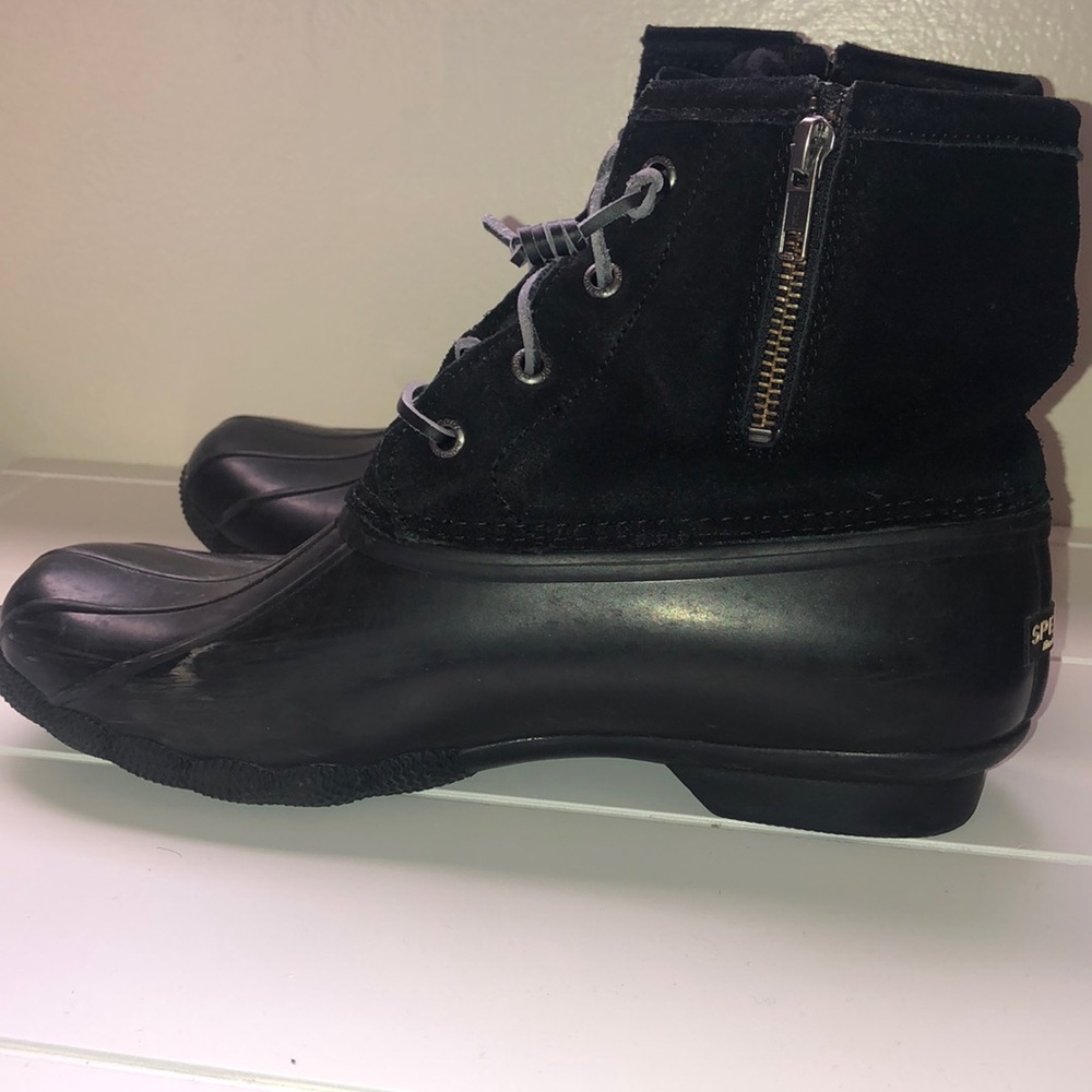 Black Sperry Snow Boots